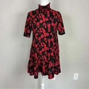 Zara mock neck mini dress